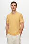Ds Groom Regular Fit Light Yellow 100% Cotton Long Lasting No Curl Polo Collar Embroidered T-Shirt