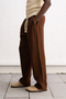 Brown Pants with Draped Lace Detail - 2