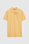 Ds Groom Regular Fit Light Yellow 100% Cotton Long Lasting No Curl Polo Collar Embroidered T-Shirt - 5