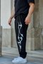 Inferno Streak - Men's Black Sweatpants Elastic Leg Relaxed Fit Jogger with Pockets - 3
