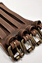 Handcrafted Four-Band Distressed Brown Men's Leather Bracelet - 7