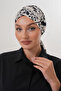Patterned Buckle Bonnet Hijab Bonnet Daily Use Bonnet Shawl Scarf - 2