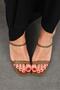 Caramel Banded Heeled Slippers 25247 - 3