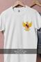 Oversize National Emblem of Indonesia Garuda Pancasila Coat of Arms Pocket Designed Unisex T-Shirt - 2