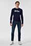 Jack Normal Waist Slim Fit Slim Leg Blue Men's Jean Trousers