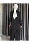 Women's New Season Embroidered Hijab Tunic Pants Set Comfortable Stylish Set Black - 4
