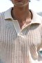 Robert Men's Polo Neck Natural Knitwear T-Shirt - 7