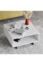 Hola Modern Coffee Table White Anthracite Grey Multipurpose H 32cm White/Dark Grey - 2