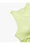 Slim Fit Sleeveless Crew Neck Sports Bra - 6