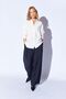 Ecru Modal Soft Textured Oversized Women's Shirt with Hidden Button Detail - 8262 - 6