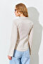 Waist-Fitted Spanish Sleeve Lycra Cotton Shirt - Stone | MKS161463-01 - 5