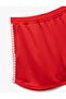 Lace Detailed Shiny Elastic Waist Mini Shorts with Pockets - 4