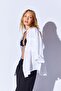 LuxurY White Oversize Women's Shirt - 100% Pure Linen Washed, SinGle Pocket MKS 169571 -01 - 7
