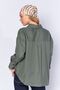 Khaki Brooch Detailed Cotton Blend Oxford Shirt |   Mkw167422-01 - 4