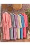 Cream Colored 100% Cotton Shawl Collar Bathrobe - 3