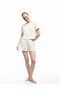 Short Sleeve Crew Neck Floral Shorts Pajama Set