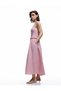 Cotton Ruffle Detailed Gipeli Gingham Thin Strap Midi Length Flared Dress - 2