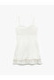 Cotton Strap Ruffle Flounce Gip Mini Fisto Dress - 4