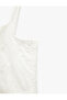 Cotton Strap Ruffle Flounce Gip Mini Fisto Dress - 5