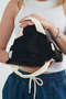 Basic Text Printed Linen Bag - 6