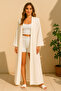 Medina Silk Kimono, Lightweight and Flowy Long Pareo, Summer Thin Long Kimono, Thin Flowy Woven Cardigan - 2