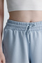Women's Blue Shorts Modal Fabric Soft Textured Stretchy Lycra Lace-Up Double Pocket Shorts - 3