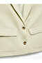 Buttoned Short Sleeve Lined Linen Crop Blazer Jacket with Pockets - 5