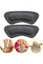 Dark Gray- Shoe Heel Anti-Knock Leather Pad, Natural Filled Self-Adhesive, 1 Pair