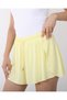 Women's Yellow Loose Cut Double Layer Sports Shorts