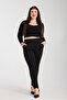 Narrow Leg Fabric Trousers with Pockets and Elastic Waist G119-1 - 6