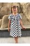 Girl's Cotton Floral Embroidered Bow Summer White Dress - 5