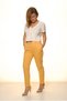 Women's Mustard Yellow Seasonal High Waist Fabric Trousers 16D-4059 - 5