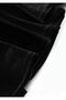 Black Women's Velvet Maxi Skirt Fishnet & Gathered - 5
