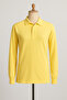 Unisex Polo Neck Long Sleeve Yellow T-shirt