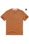 Men's Henley Regular Fit Buttoned Patchwork Combed Cotton T-Shirt Taba - 2