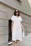 Women's Ecru Midi Length Polo Neck Aerobin Dress - 700-2883 - 3