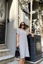 Women's Gray Midi Length Polo Neck Aerobin Dress - 700-2883 - 4
