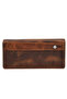 Mathilda Coffee Genuine Leather Women's Wallet, Long Genuine Leather Wallet with Phone Compartment - Magnetic Wallet