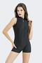 Women's Zippered Swimsuit 4389 Black