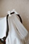 Baby Stroller Cover with Muslin Pompom 100% Cotton - White - 4