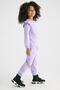 Crew Neck Long Sleeve Lilac Color Girl's Tracksuit Set - 5