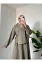 Kimono Linen Skirt Suit - 4