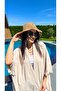 Wide Brim Camel Hand Knitted - Cherry Patterned Elegant Accessory Hsr2098 - 4