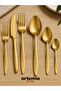 Gold Dine 24 Piece 6-Person Cutlery Set (Matte Gold) - 2