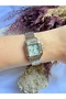 Retro Vintage Square Roman Numeral Gold Silver Women's Wristwatch - 2