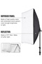 Photography SoftBox Lighting Kit with 2 Pcs 105W White Bulb and SoftBox, Carry Bag for Portrait - 3