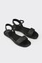Black Leather Women's Casual Shoes - 2