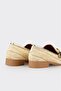 Beige Leather Women's Casual Shoes - 5