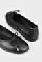 Black Leather Women's Casual Shoes - 5