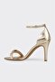 Gold Women's Heeled Sandals - 3